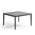 Table de jardin 160 x 90 x 75 cm en aluminium anthracite à plateau à lattes style contemporain