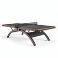 Table de tennis de table 274 x 152.5 x 76 cm acier noir et marron pliable intérieur
