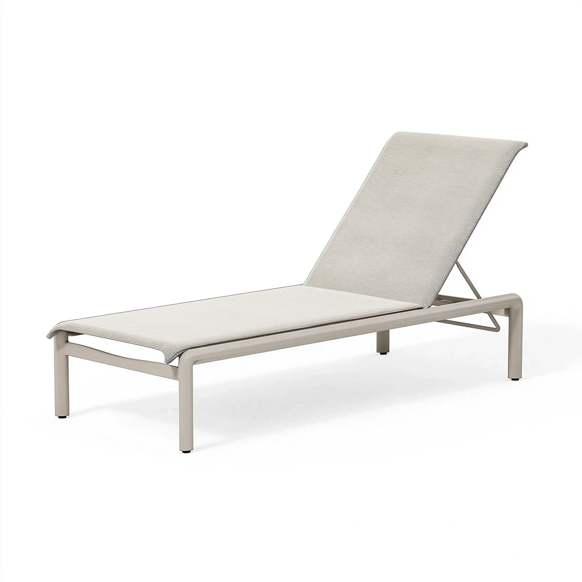 Bain de soleil 200 x 70 cm aluminium beige dossier réglable extérieur