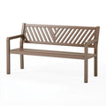 Banc de jardin 150 x 60 x 90 cm en métal brun à dossier ajouré contemporain